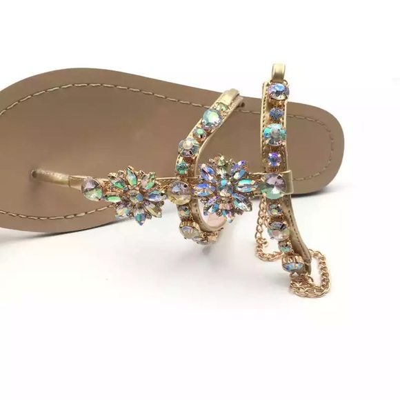 ✨MORE SIZES SOON!✨Embellished Crystal Sandals✨ - Picture 3 of 6